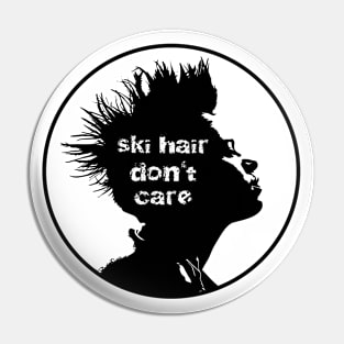 Ski Hair Circle Girl Pin