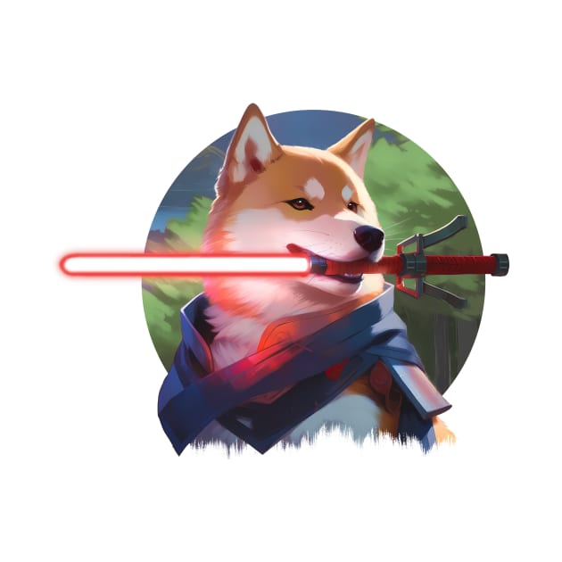 Shiba Warrior in the Enchanted Woods by ColorMingle