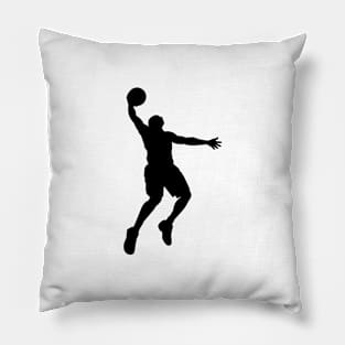 Shooting basketball jump slam silhouette Pillow