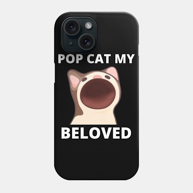 Pop Cat My Beloved Cat Meme Oatmeal Phone Case by BobaPenguin