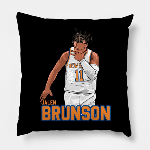 JALEN BRUNSON Pillow by origin illustrations