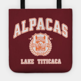 The alpaca from Lake Titicaca, Bolivia Tote