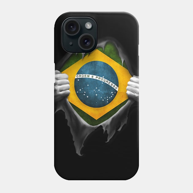 Brazil Flag Brazilian Roots DNA Pride Gift Phone Case by nikolayjs