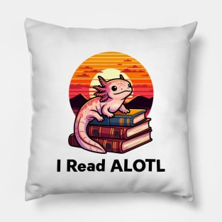 Kawaii Axolotl Book Lover Gifts Pillow