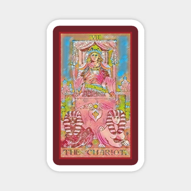 TAROT CARD The Chariot Major Arcana Magnet by Scarebaby