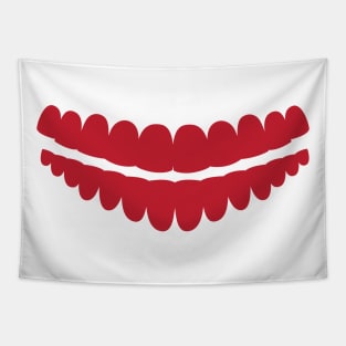 scary teeth face mask Tapestry