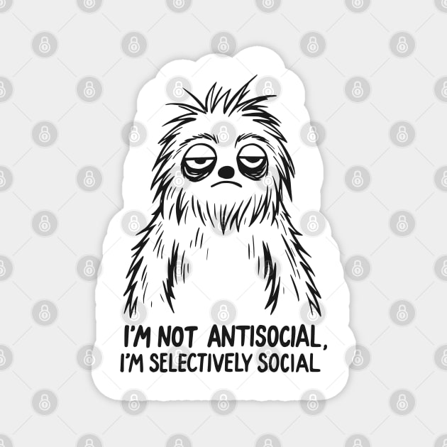 Sarcastic Goth Emo Antisocial T-Shirt Magnet by TurnEffect