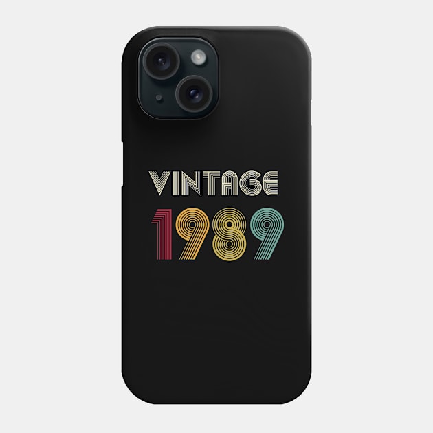 30th Birthday Gift Vintage 1989 Shirt For Women Men Women Classic Retro Color 30th birthday gift ideas 1989 T-shirt Tee Gifts From Daughter Phone Case by kokowaza