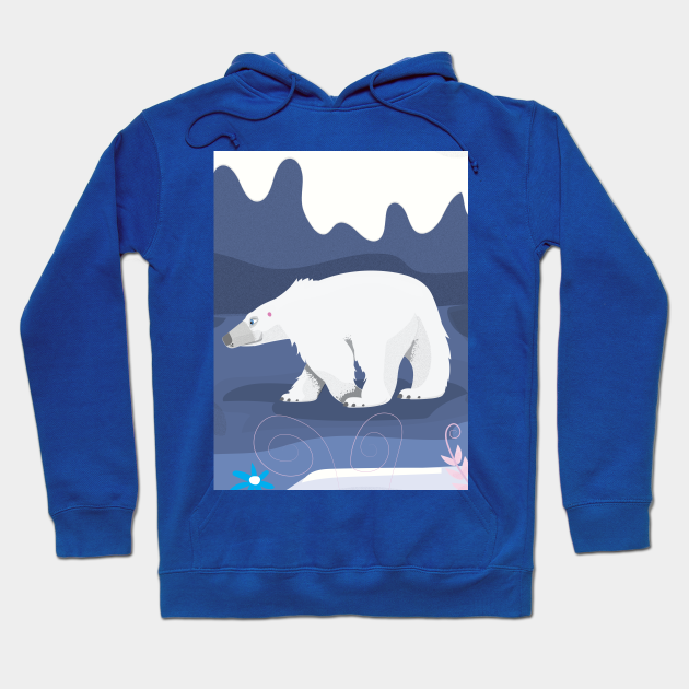 Cute Cartoon Polar Bear - Polar Bear - Hoodie | TeePublic