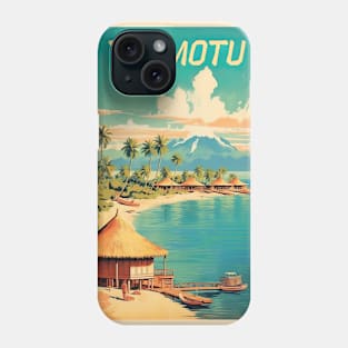 Tuamotu, French Polinesia, Travel Poster Phone Case