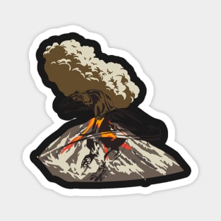 Dinosaur And Volcano Magnet