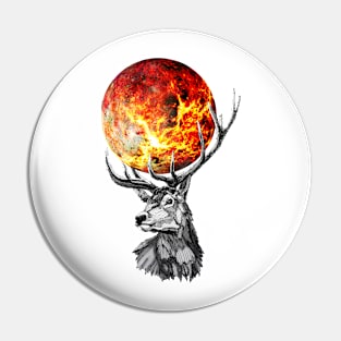 Fire deer Pin