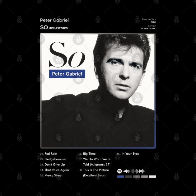 Peter Gabriel - So Tracklist Album by 80sRetro