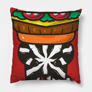 Burger Head Pillow