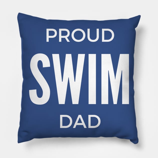 Proud Swim Dad Pillow by winsteadwandering