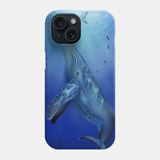 Humpback whales mother and baby Phone Case by Coreoceanart