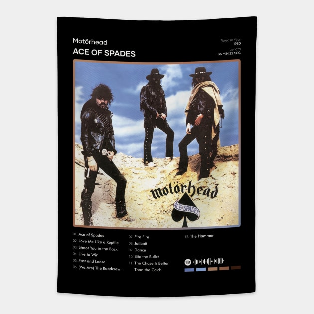 Motörhead - Ace of Spades Tracklist Album Tapestry by 80sRetro