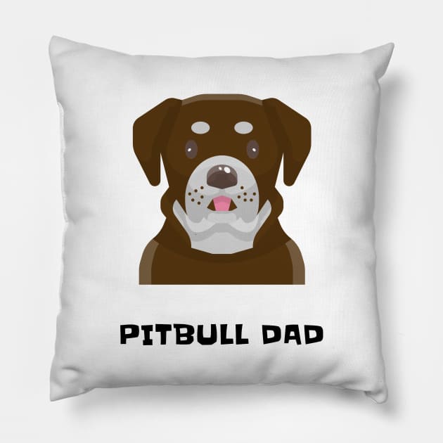 Pitbull Dad - Dog Lover Pillow by Rachel Garcia Designs