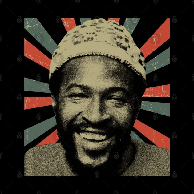 Marvin Gaye || Vintage Art Design || by Setipixel