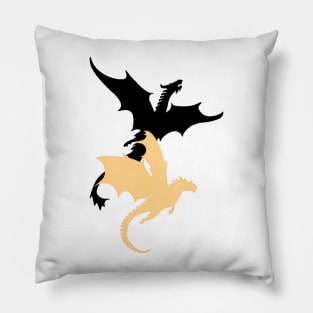 Iron Flame Dragons Tairn and Andarna Fourth Wing Book Pillow