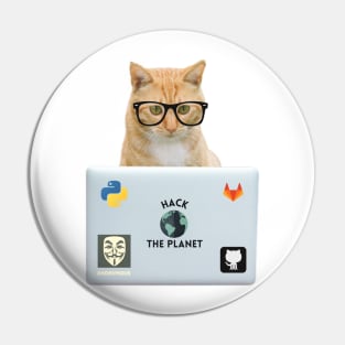 Hacker Cat Pin