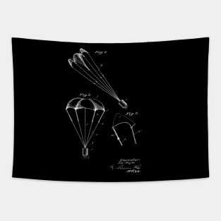 Parachute Vintage Patent Hand Drawing Tapestry