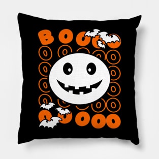 Spooky Halloween Quote Text Orange Pillow