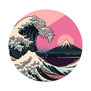 The Great Wave Pink Retro T-Shirt