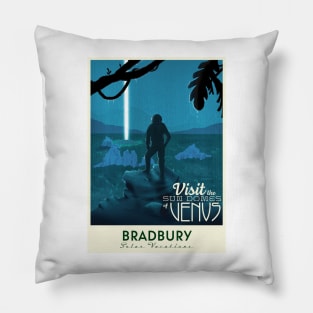 Ray Bradbury - “The Long Rain” Travel Poster Pillow