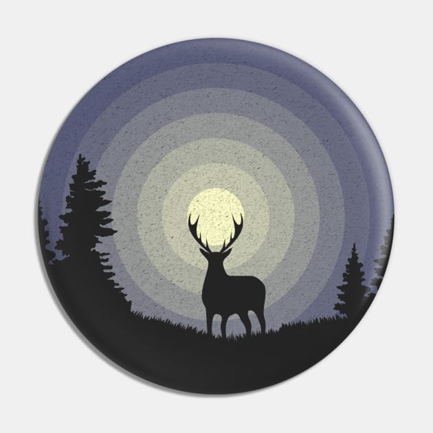 Forest at Night Pin by dot.Dedi