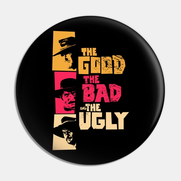 Sergio Leone - The Good, the Bad, and the Ugly Tribute Pin by Boogosh