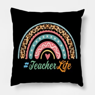 Rainbow Leopard We Belong Teacher Life Pillow