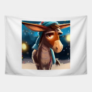 Cute Mule Drawing Tapestry