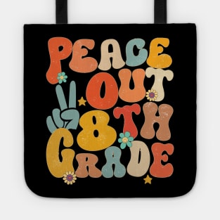 Peace Out 8th Grade Groovy Graduation Last Day of School Tote