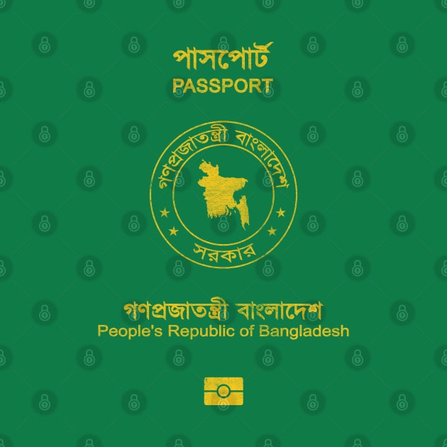 Bangladesh / Vintage Look Passport Design by DankFutura
