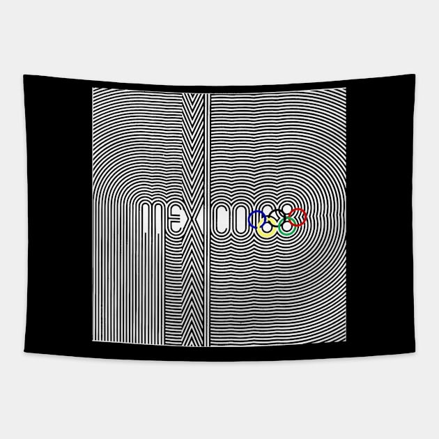 Mexico Olympics 1968 Tapestry by Desert Owl Designs