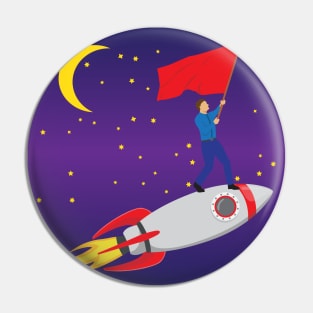 Man in space Pin