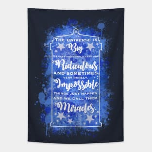 Tardis Miracle Typography Tapestry