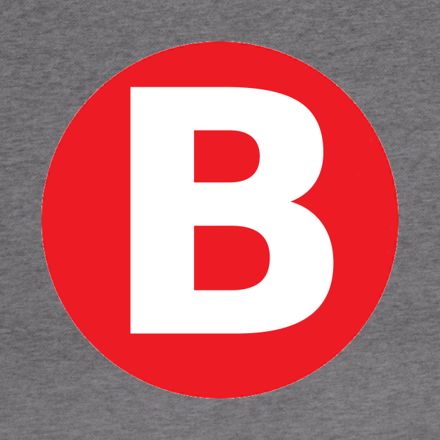 letter b big red dot letters numbers red hoodie