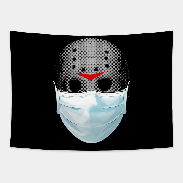 Face Mask Horror Movie Killer Tapestry by Halloween Merch