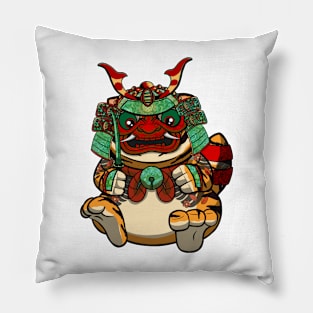 Samurai Cute Fat Cat Pillow