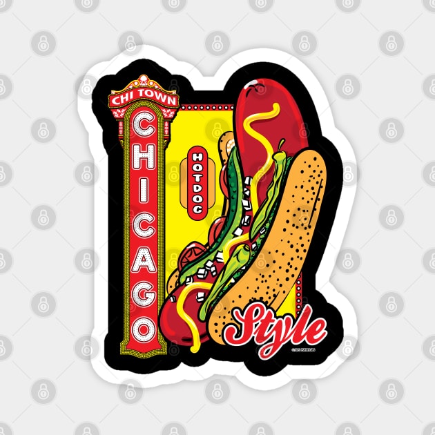 Chicago Style Hot Dog Lover Magnet by eShirtLabs