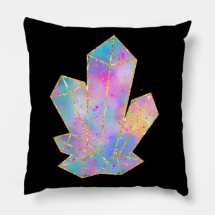 Bright Colourful Crystal Shard Pillow