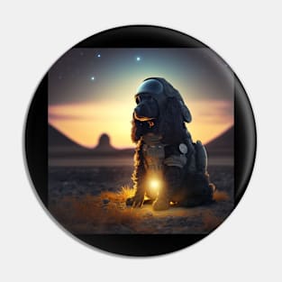 Spaniel in a spacesuit Pin