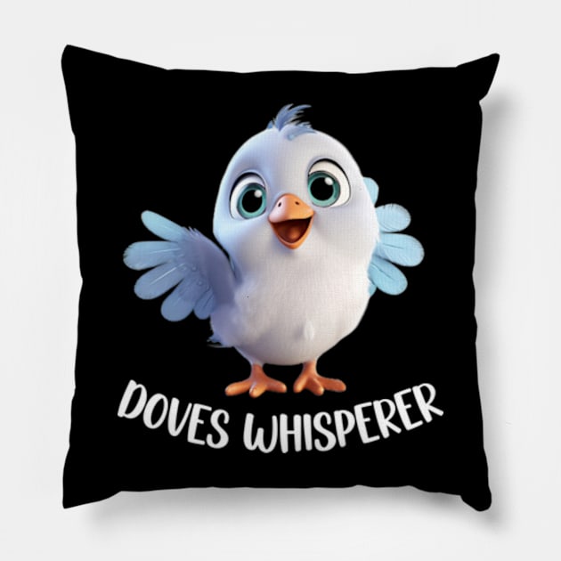 Celestial Chic Mesmerizing Doves Tee Pillow by BoazBerendse insect