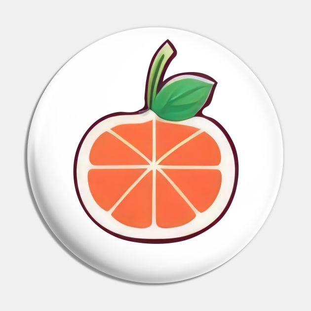 Stylized Orange Pin by Sheptylevskyi