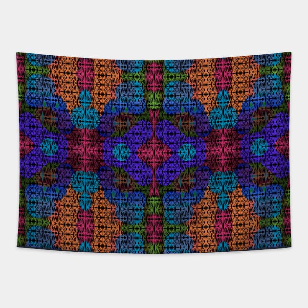 Fractal 1st Burn Red Rainbow TopQ Tapestry by AJ Leibengeist