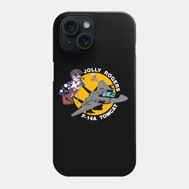 F-14 Tomcat - Jolly Rogers F14A Tomcat - Clean Style Phone Case by TomcatGypsy