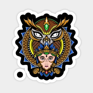 The Queen of Owl Magnet