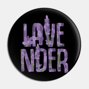 decorative typography of lavender flowers Pin